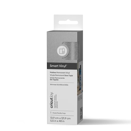 Cricut Joy™ Permanent Smart Vinyl™ Shimmer in Silver | 5.5" x 48" | Michaels®